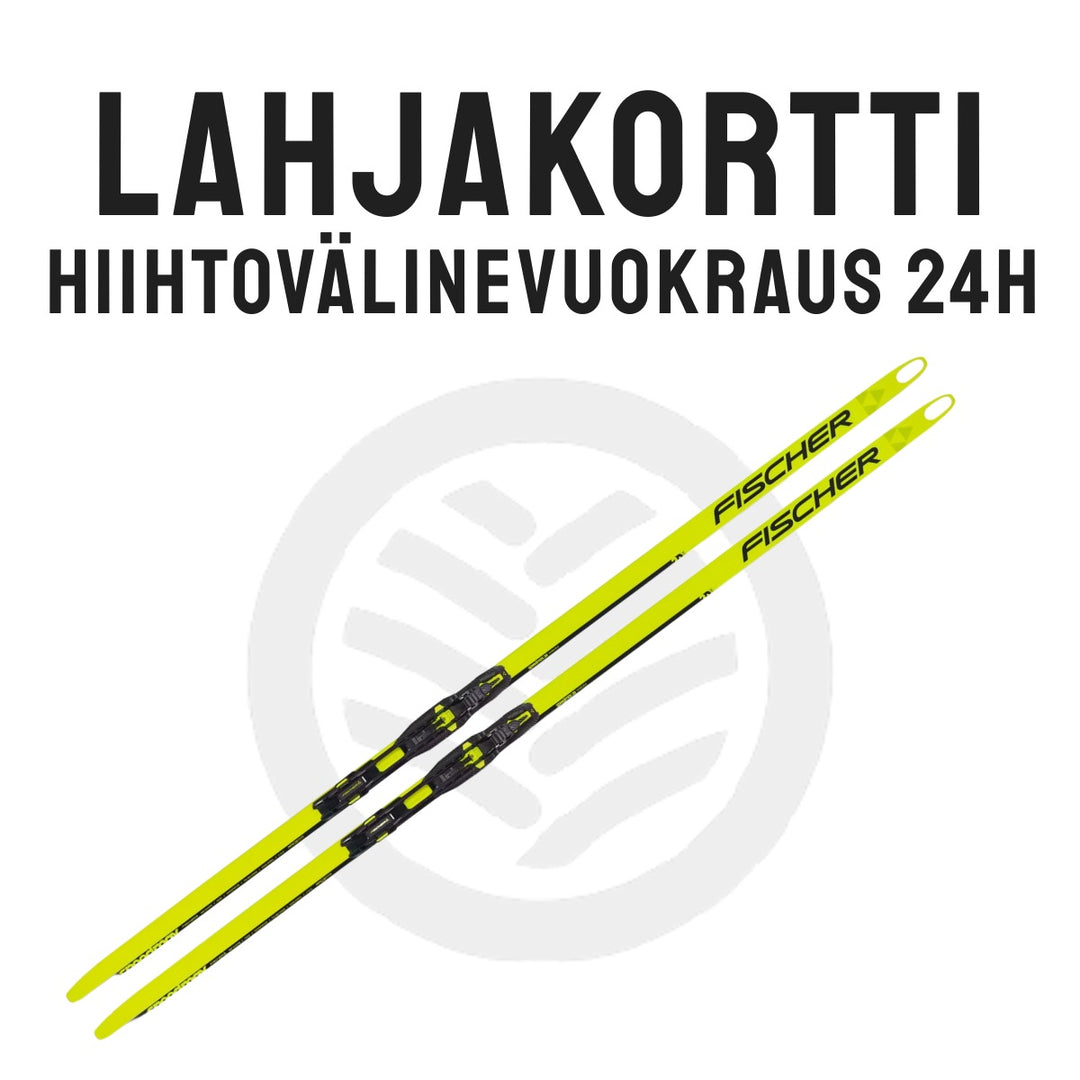 LAHJAKORTTI / HIIHTOVÄLINEIDEN VUOKRAUS 24H